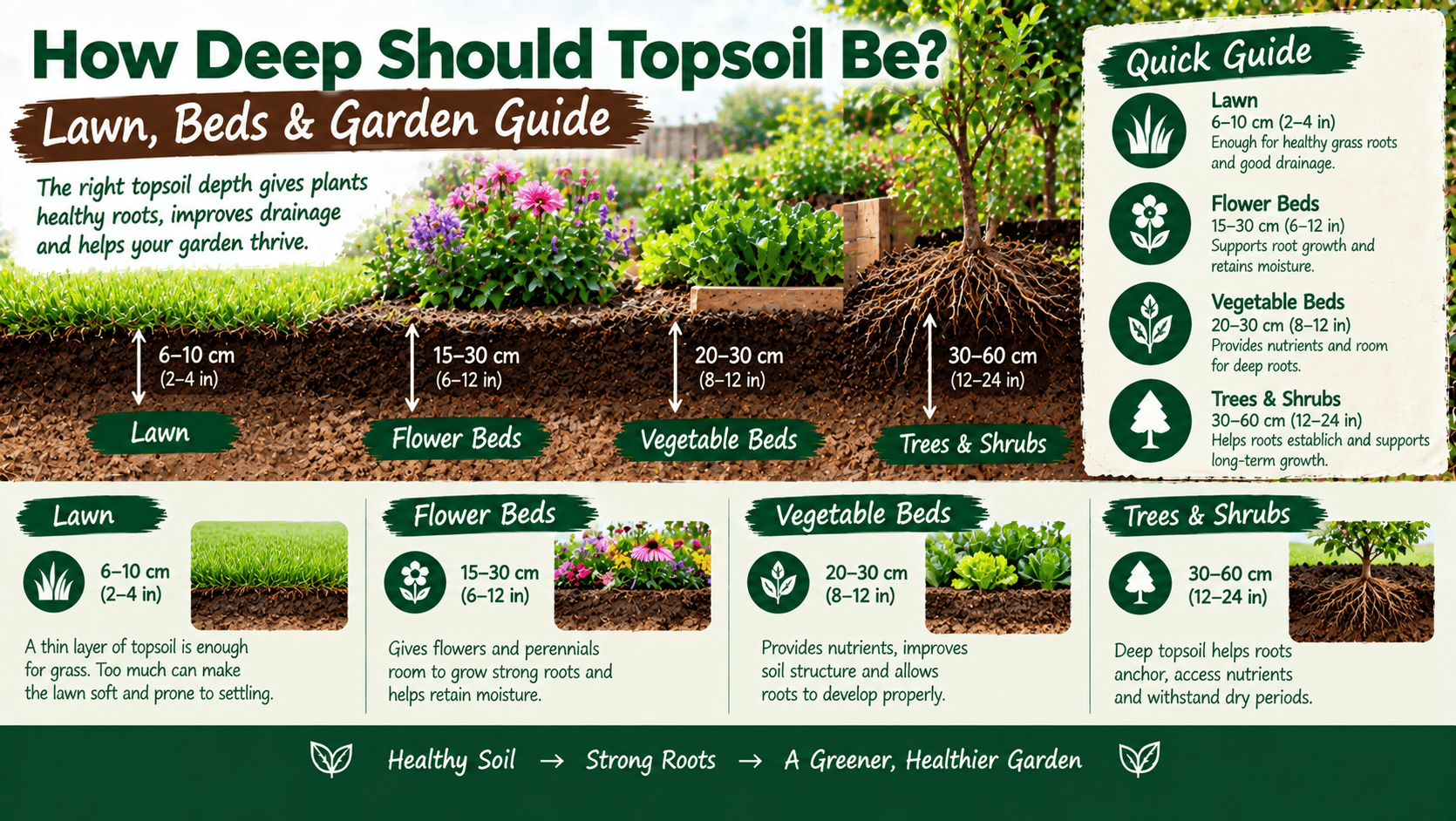 how deep should topsoil be