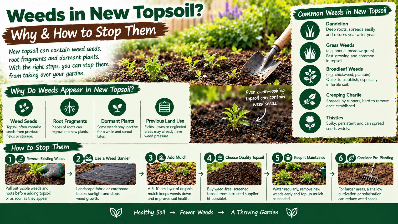 weeds in topsoil